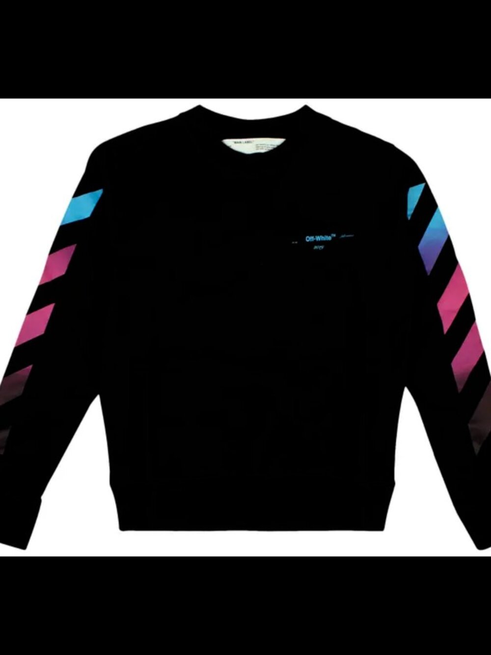 Off-White Striped Crewneck Sweatshirt Black | Size M